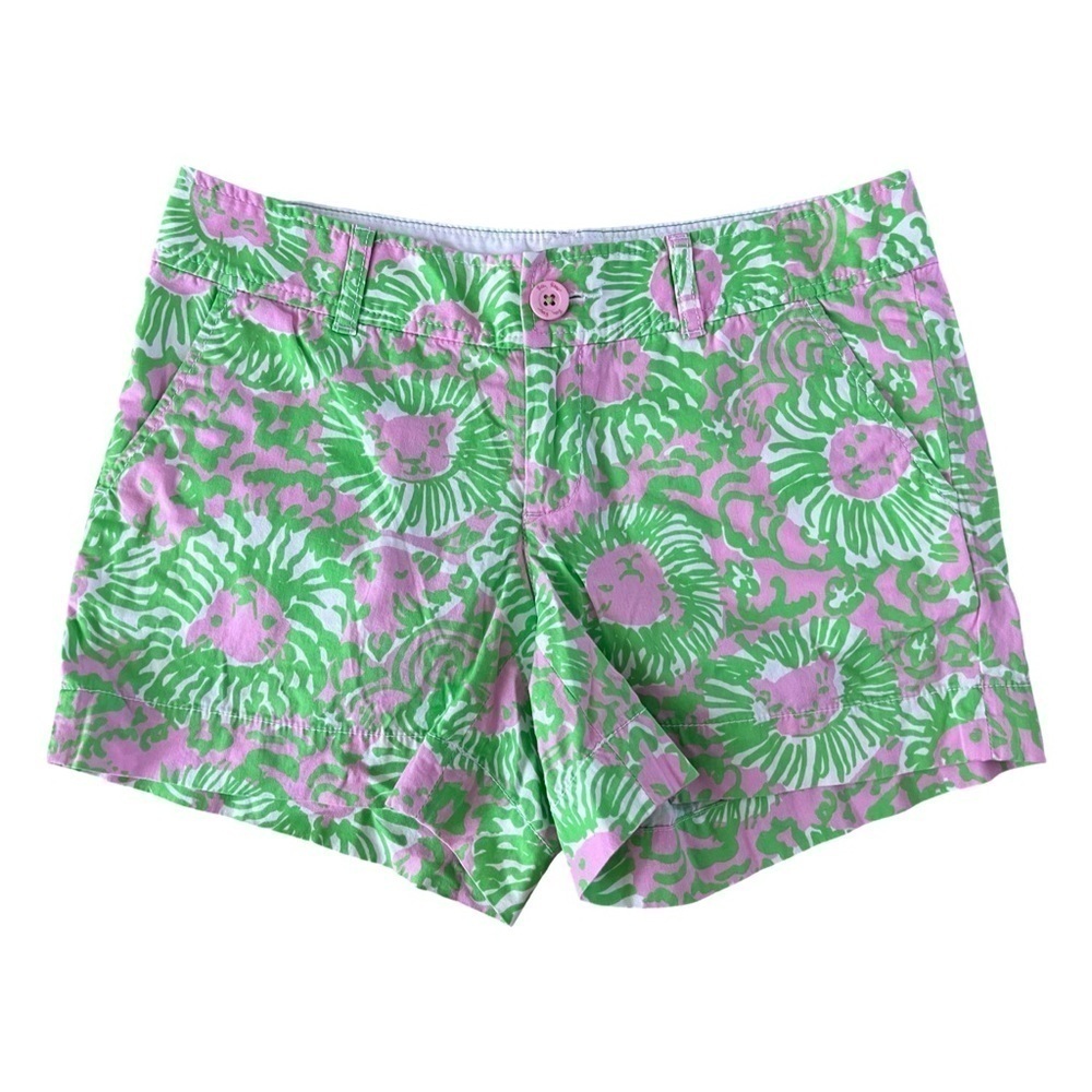 Lilly Pulitzer Multicolor Callahan Shorts Size 4 Pink Green Coastal Resort Vacay